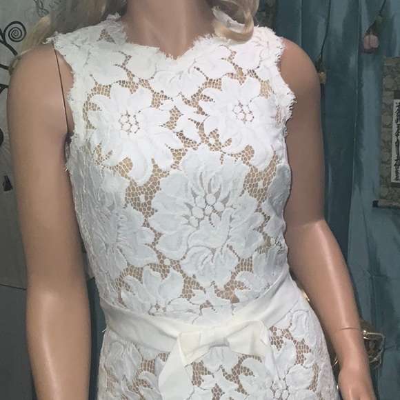 VINTAGE 60’S FLORAL LACE MAXI DRESS W/NUDE SLIP 6 - Picture 3 of 14